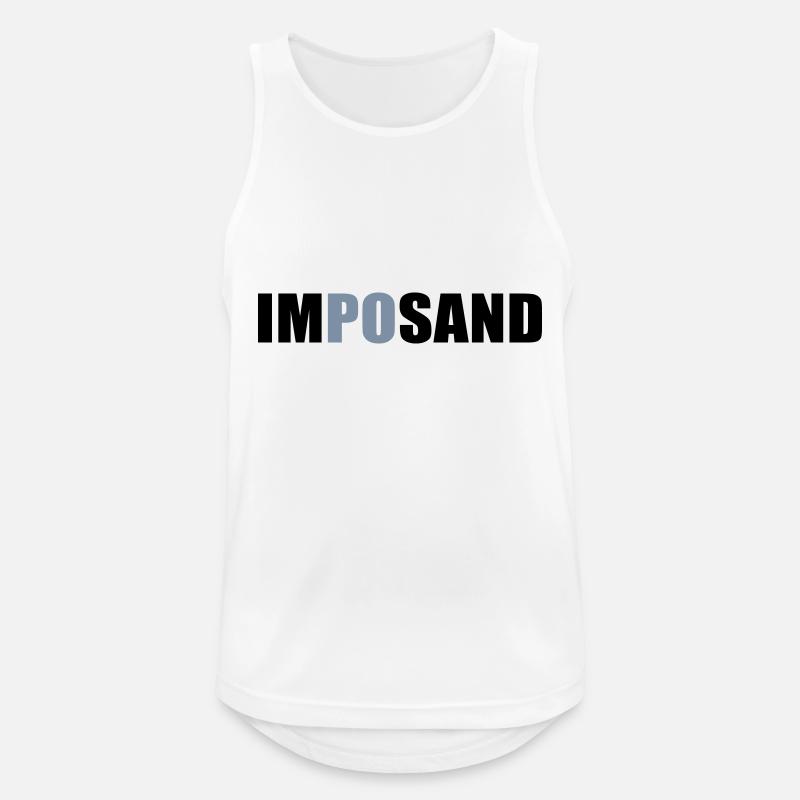 imposand - Männer Tank Top atmungsaktiv - Weiß