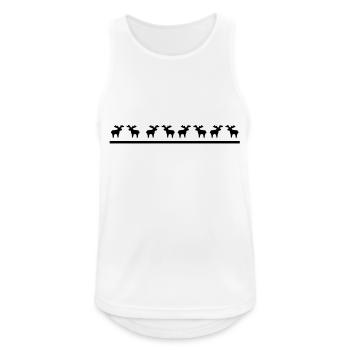 reindeer - Men's Breathable Tank Top - white - Front - Nick (188cm)