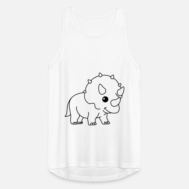Dinosaur triceratops comic Men's Breathable Tank Top
