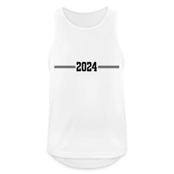 2024 - Men's Breathable Tank Top - white - Front - Nick (188cm)