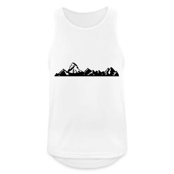 Suisse - Matterhorn - Zermatt - montagnes suisses - Débardeur respirant Homme - blanc - Devant - Nick (188cm)