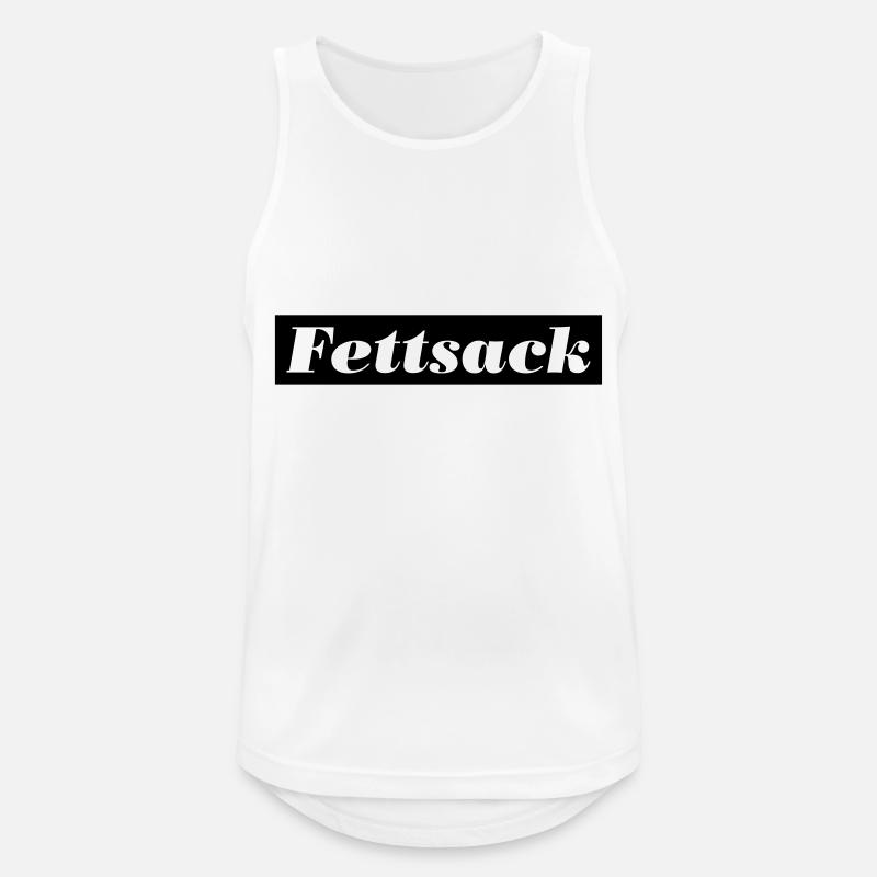 fettsack - Männer Tank Top atmungsaktiv - Weiß