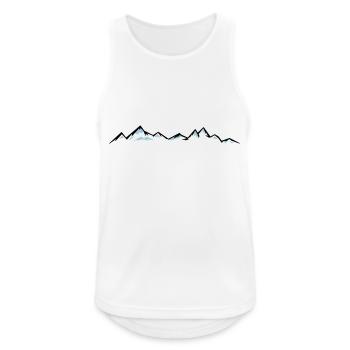 MONTAGNES Paysage Silhouette Panorama - Débardeur respirant Homme - blanc - Devant - Nick (188cm)