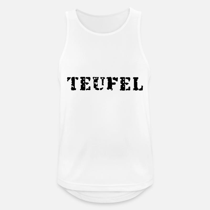 Devil - Men's Breathable Tank Top - white