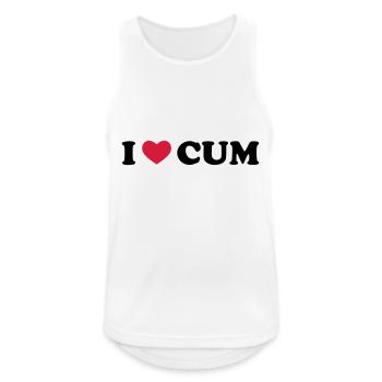 I Love Cum - Men's Breathable Tank Top - white - Front - Nick (188cm)