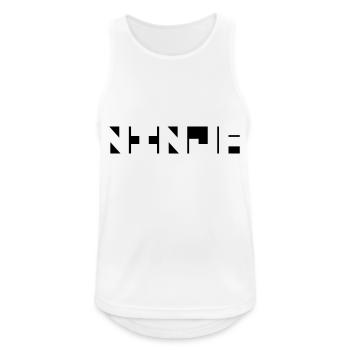 Ninja - Männer Tank Top atmungsaktiv - Weiß - Vorne - Nick (188cm)