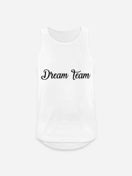 DREAM TEAM - Men's Breathable Tank Top - white