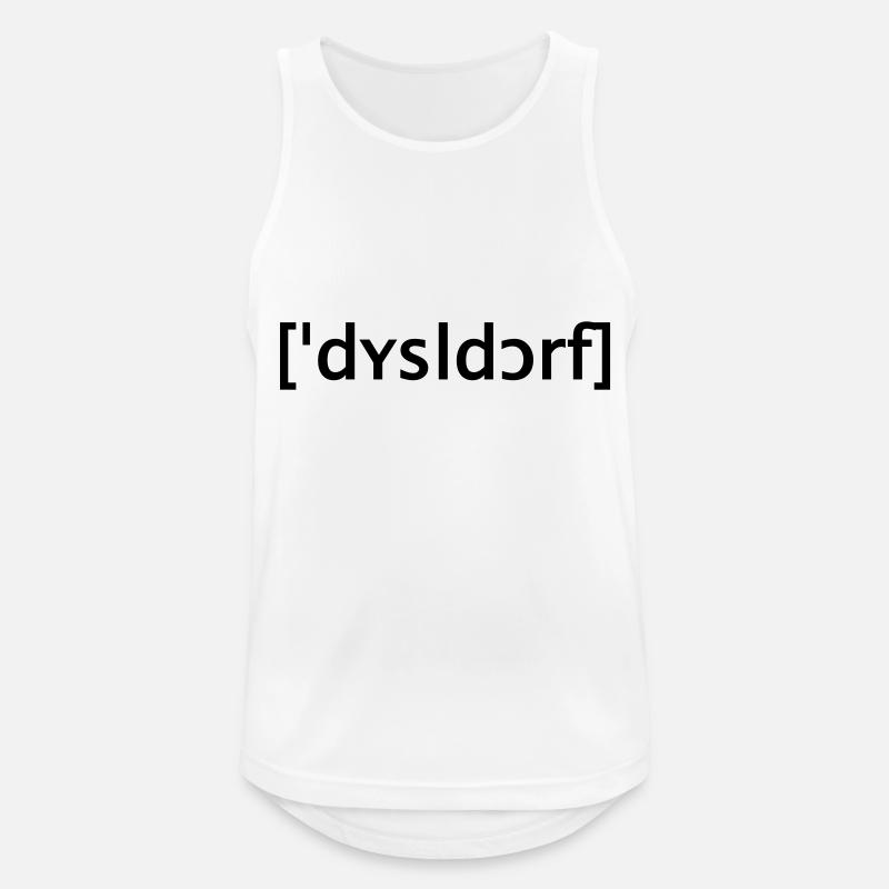 Dusseldorf loud writing - Men's Breathable Tank Top - white
