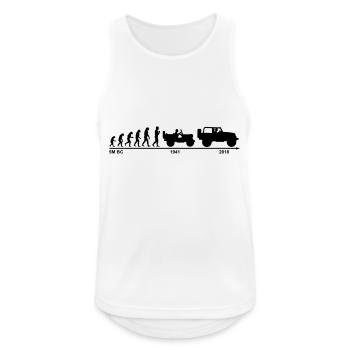 jeep evolution - Männer Tank Top atmungsaktiv - Weiß - Vorne - Nick (188cm)