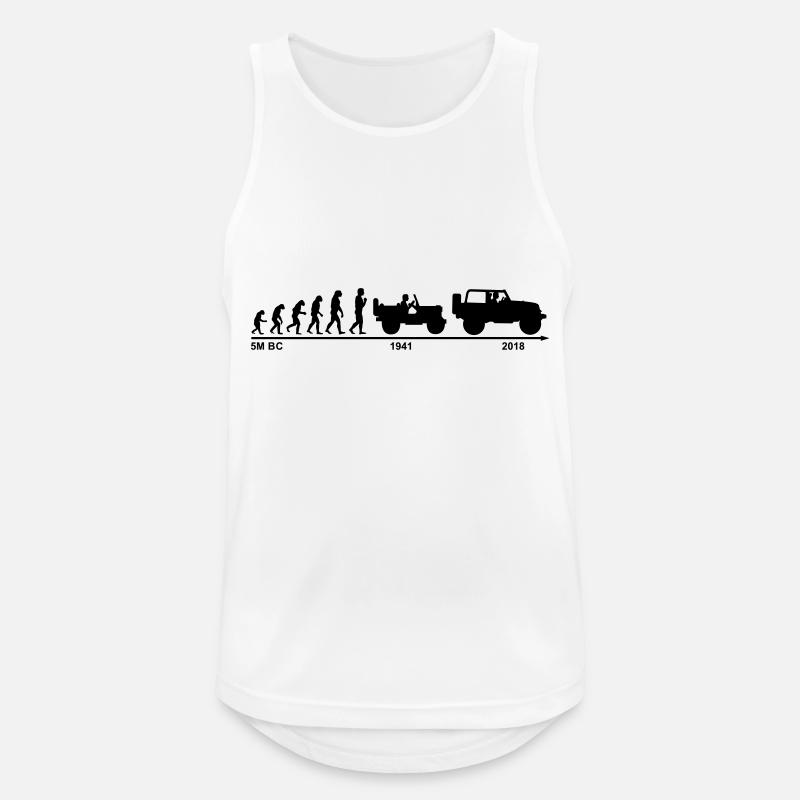 jeep evolution - Männer Tank Top atmungsaktiv - Weiß