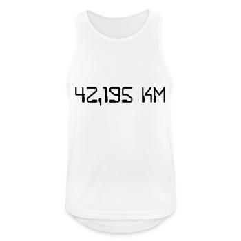 Marathon - Männer Tank Top atmungsaktiv - Weiß - Vorne - Nick (188cm)