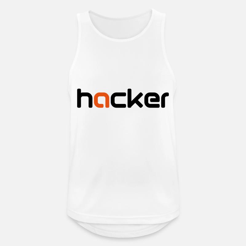 hacker - Men's Breathable Tank Top - white