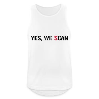 Yes, We Scan NSA PRISM - Débardeur respirant Homme - blanc - Devant - Nick (188cm)