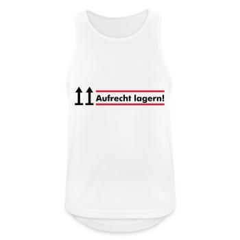 aufrecht lagern - Männer Tank Top atmungsaktiv - Weiß - Vorne - Nick (188cm)
