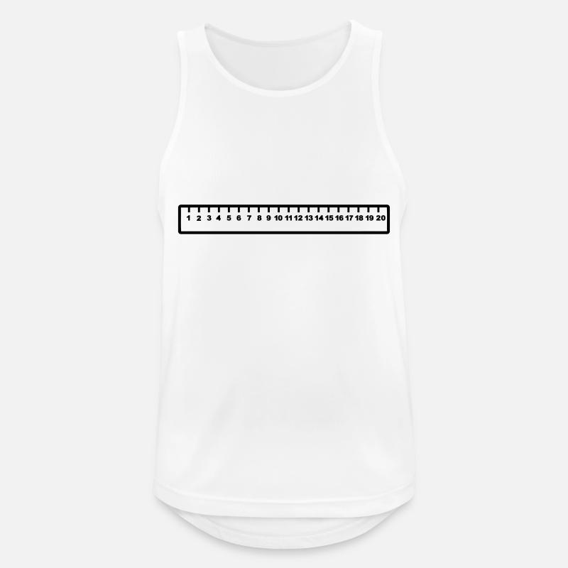 Lineal - Männer Tank Top atmungsaktiv - Weiß
