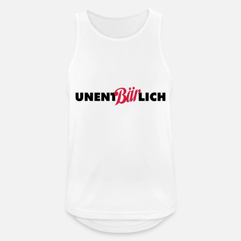 unentberlich - Männer Tank Top atmungsaktiv - Weiß