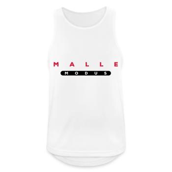malle modus - Männer Tank Top atmungsaktiv - Weiß - Vorne - Nick (188cm)