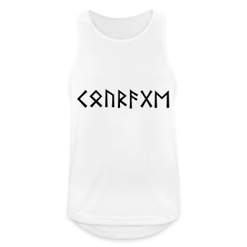 Courage - runes viking - Débardeur respirant Homme - blanc - Devant - Nick (188cm)