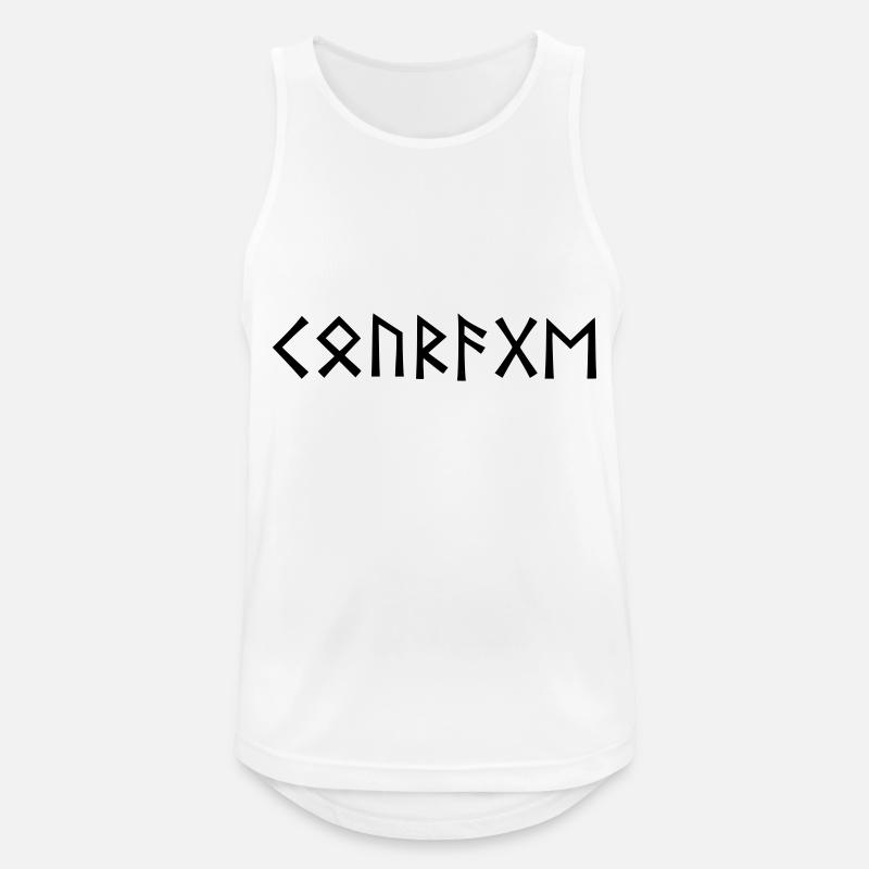 Courage - Wikinger Runen - Männer Tank Top atmungsaktiv - Weiß