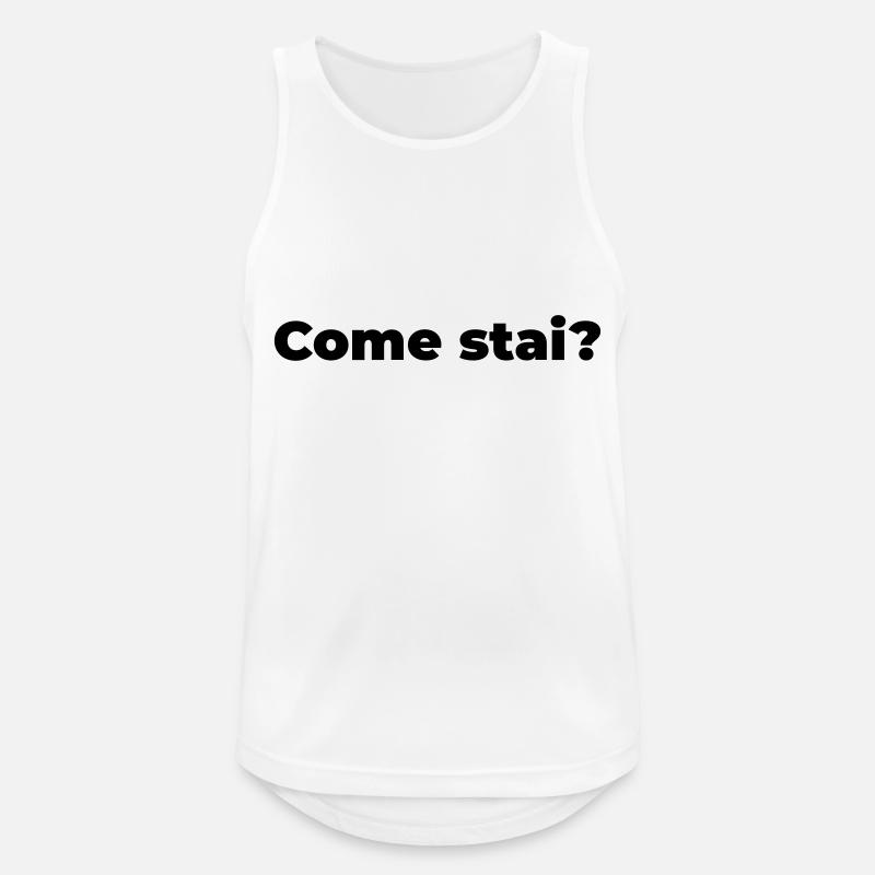 come stai - Männer Tank Top atmungsaktiv - Weiß