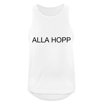 Alla Hopp - Männer Tank Top atmungsaktiv - Weiß - Vorne - Nick (188cm)
