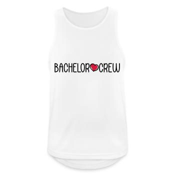 Bachelor Crew - Männer Tank Top atmungsaktiv - Weiß - Vorne - Nick (188cm)