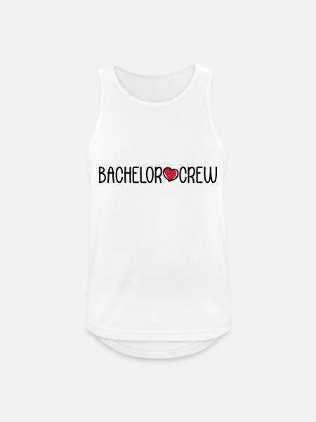 Bachelor Crew - Männer Tank Top atmungsaktiv - Weiß
