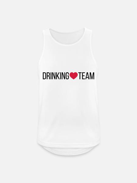 Drinking Team Herz - Männer Tank Top atmungsaktiv - Weiß