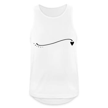 Geschwungene Herz Linie - Männer Tank Top atmungsaktiv - Weiß - Vorne - Nick (188cm)
