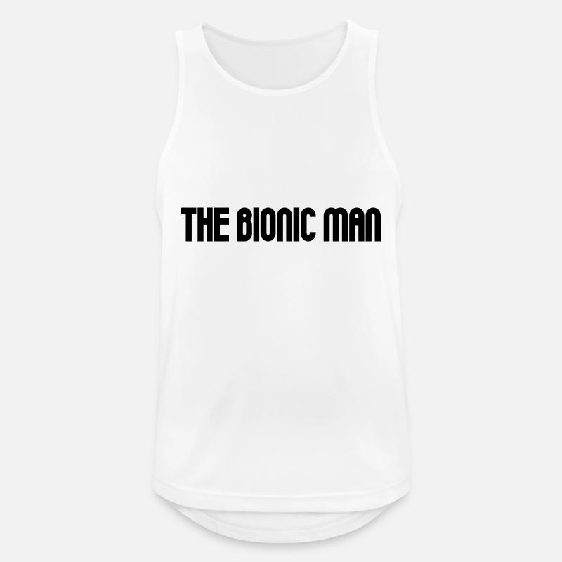 The Bionic Man - Men's Breathable Tank Top - white