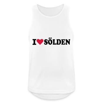 I love Sölden - Männer Tank Top atmungsaktiv - Weiß - Vorne - Nick (188cm)