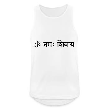 om_namah_shivaya - Débardeur respirant Homme - blanc - Devant - Nick (188cm)