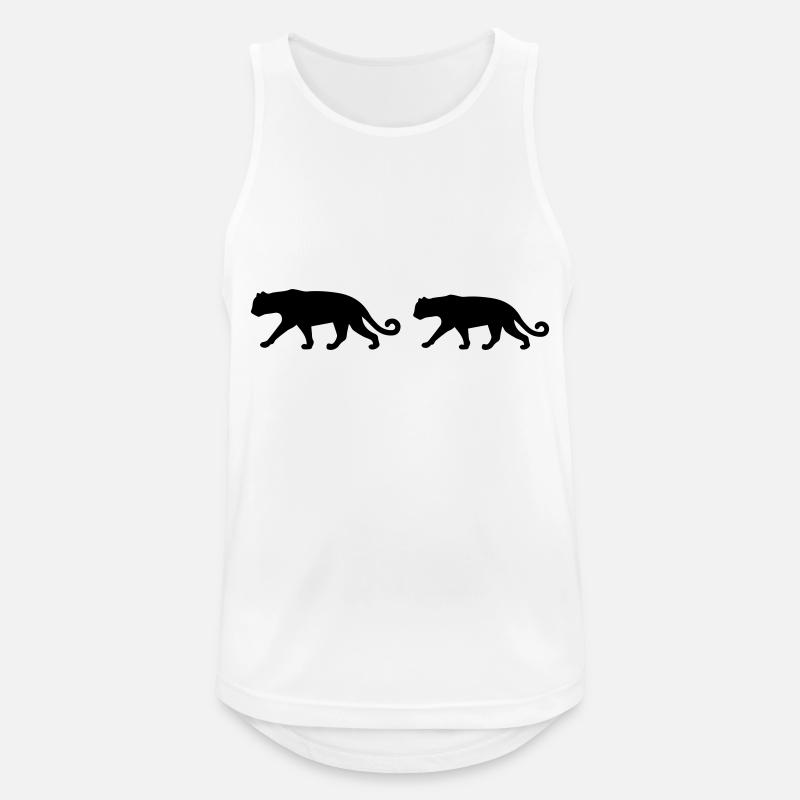 panther 2 - Männer Tank Top atmungsaktiv - Weiß