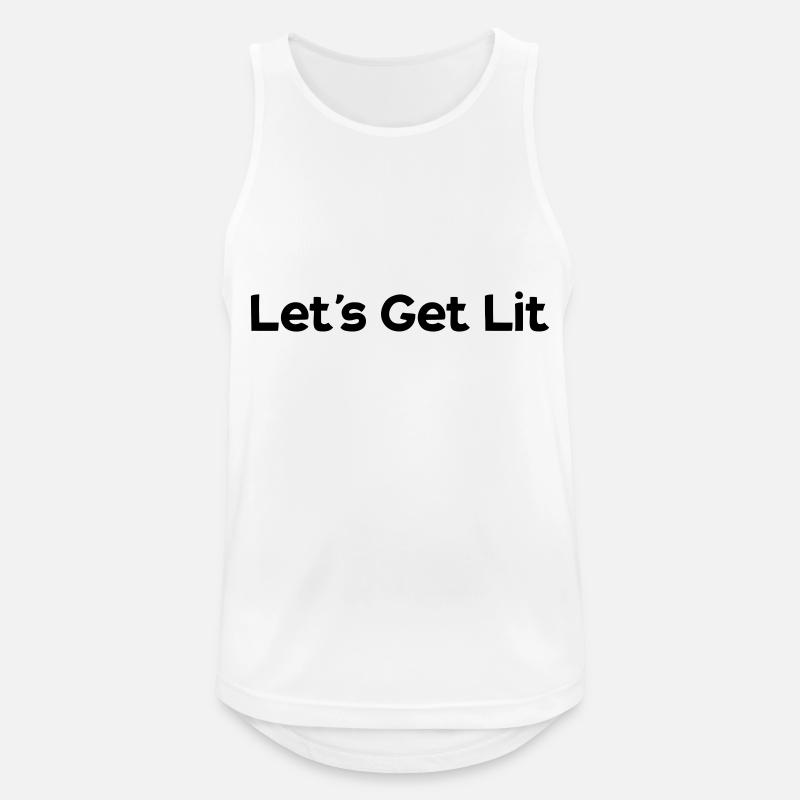 lets´s get lit - Men's Breathable Tank Top - white