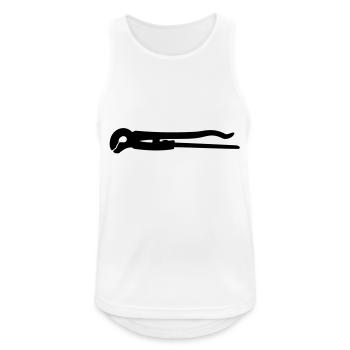Rohrzange Zange Werkzeug Installateur Hydrauliker - Männer Tank Top atmungsaktiv - Weiß - Vorne - Nick (188cm)