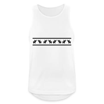 reindeer - Men's Breathable Tank Top - white - Front - Nick (188cm)
