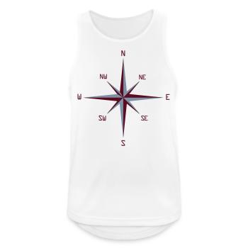 compass rose - Men's Breathable Tank Top - white - Front - Nick (188cm)