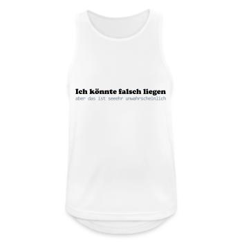 Ich könnte falsch liegen... - Männer Tank Top atmungsaktiv - Weiß - Vorne - Nick (188cm)