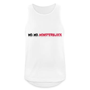 Monsterblock - Männer Tank Top atmungsaktiv - Weiß - Vorne - Nick (188cm)