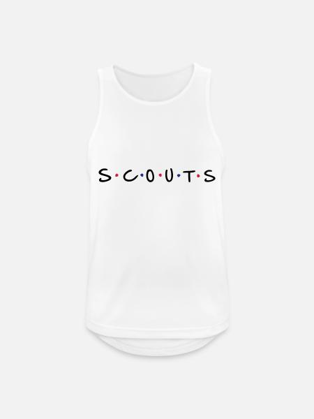 Scouts - Männer Tank Top atmungsaktiv - Weiß