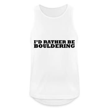 I'd rather be bouldering - Débardeur respirant Homme - blanc - Devant - Nick (188cm)