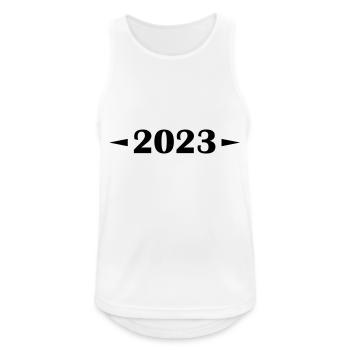2023 - Men's Breathable Tank Top - white - Front - Nick (188cm)