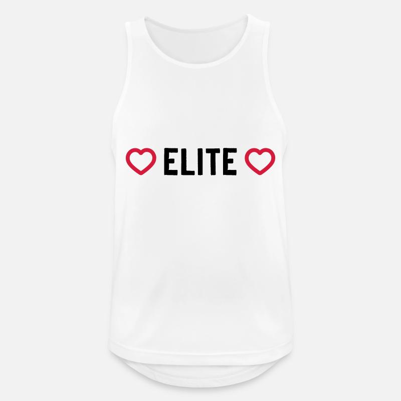 Elite Heart - Men's Breathable Tank Top - white