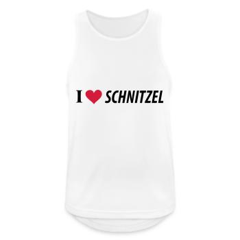 J'aime Schnitzel - Débardeur respirant Homme - blanc - Devant - Nick (188cm)