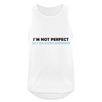 I´m not perfect - just an audio engineer - Männer Tank Top atmungsaktiv - Weiß - Vorne - Nick (188cm)