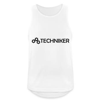 techniker - Männer Tank Top atmungsaktiv - Weiß - Vorne - Nick (188cm)