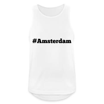 #Amsterdam - Débardeur respirant Homme - blanc - Devant - Nick (188cm)