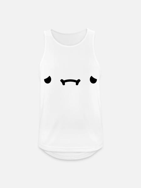 Sad cartoon face - Men's Breathable Tank Top - white