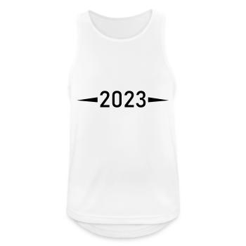 2023 - Men's Breathable Tank Top - white - Front - Nick (188cm)