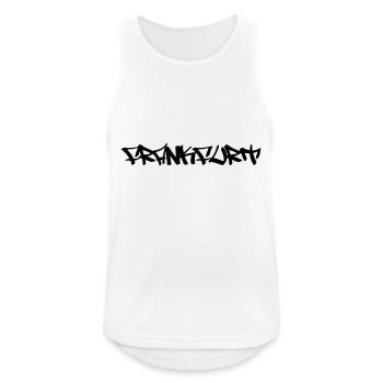 Frankfurt - Männer Tank Top atmungsaktiv - Weiß - Vorne - Nick (188cm)